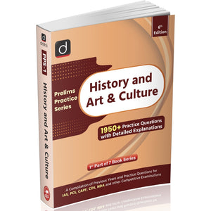 DRISHTI IAS Prelims Practice Series-I History and Art & Culture, 6th Edition, English Medium, 1950+ Practice Questions with Detailed Explanations, For UPSC, IAS, PCS, CAPF, CDS, NDA & Other Competitive Exams – English Medium
