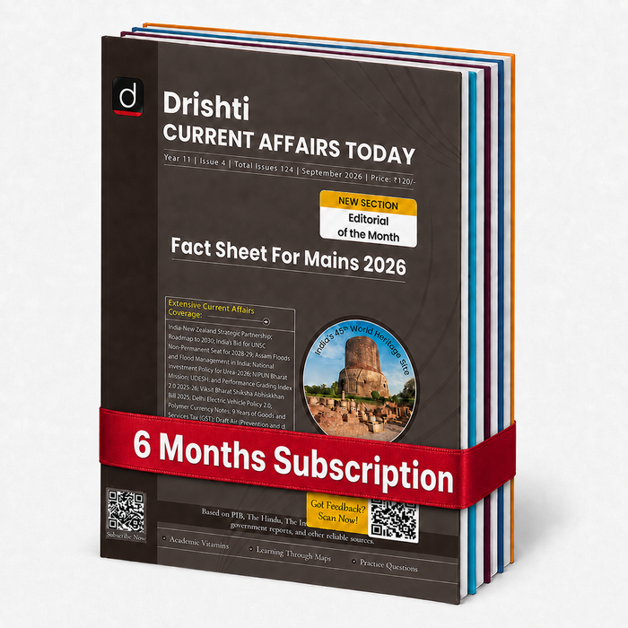DRISHTI Current Affairs Today English, 6 Month Subscription, 1 Magazine Per Month – English Medium