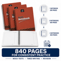 DRISHTI IAS UPSC Answer Writing Sheets, 280 Pages Per Notebook, Pack of 3, Spiral Notebook, A4 Size, Blank with Pre-Printed Margin for Practice, 70 Paper, For State PCS, other Competitive Exams Thumbnail