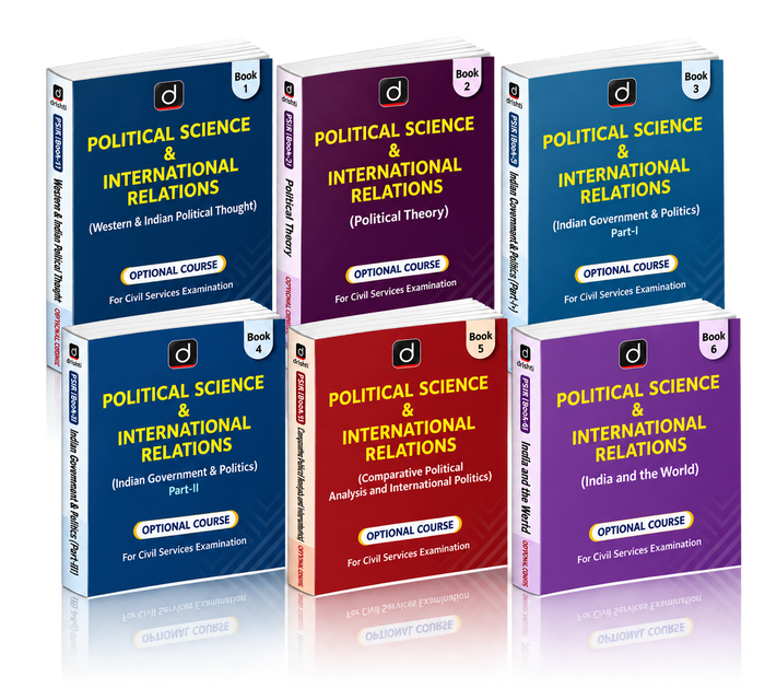 DRISHTI IAS Political Science & International Relations (PSIR), Optional Course, Combo Set of 6 Books, English